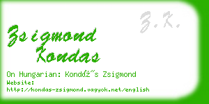 zsigmond kondas business card